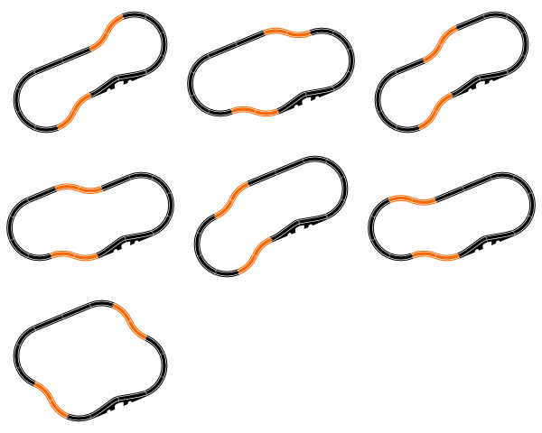 seven solutions with zigzags