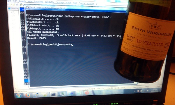 screenshot and bottle