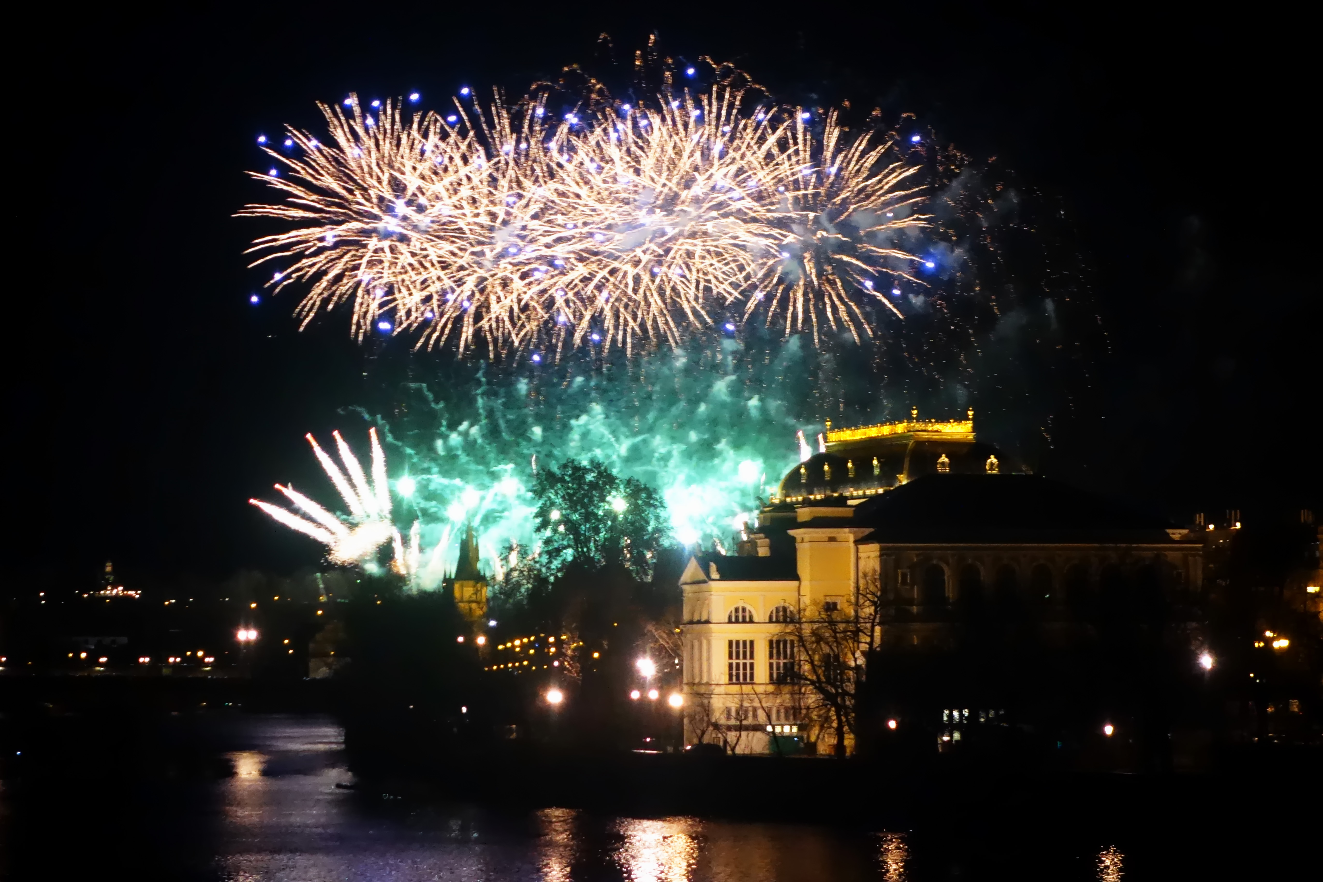 Fireworks in Prague
